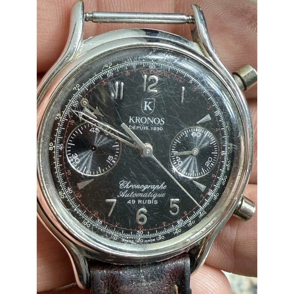 Kronos Automatic Chronograph 49 Rubis Ref. A0893.A Swiss Runs Read Desc